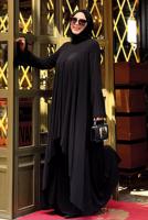 Tesettür giyim SİYAH PİLELİ PANTOLONLU TAKIM T 5758