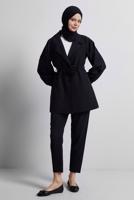 Vêtements hijab NOIR COSTUME PANTALON CEINTURE T 5816