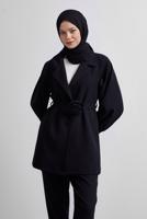 Vêtements hijab NOIR COSTUME PANTALON CEINTURE T 5816