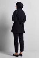 Vêtements hijab NOIR COSTUME PANTALON CEINTURE T 5816