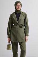 Vêtements hijab KAKI COSTUME PANTALON CEINTURE T 5816