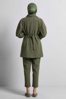 Vêtements hijab KAKI COSTUME PANTALON CEINTURE T 5816