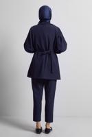 Vêtements hijab BLEU MARINE COSTUME PANTALON CEINTURE T 5816