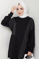 Vêtements hijab NOIR COSTUME PANTALON DÉTAILLÉ GEM T 7075
