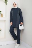 Vêtements hijab GRIS COSTUME PANTALON DÉTAILLÉ GEM T 7075