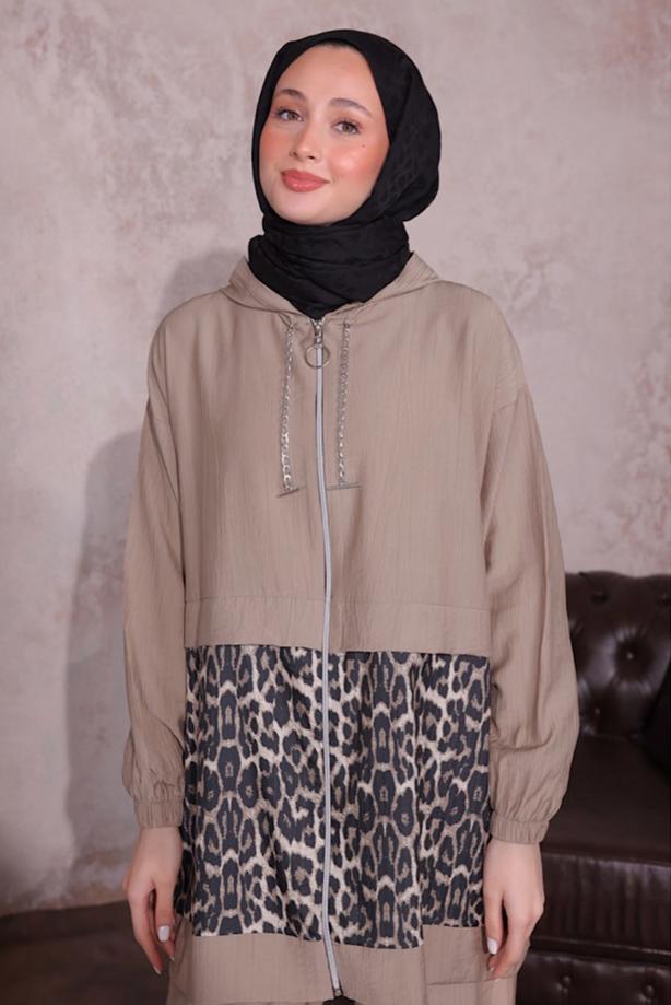 Vêtements hijab VISON COSTUME PANTALON À MOTIF LÉOPARD T 8474 - TRENDTESETTÜR