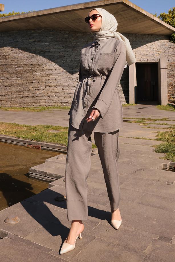 Vêtements hijab VISON COSTUME PANTALON TAILLE SMOCKÉE T 9884 - TRENDTESETTÜR