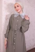 Hijab clothing MINK LACE COLLAR PANTS SUIT T 9994