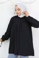 Vêtements hijab NOIR TUNIQUE CHEMISE T 03021