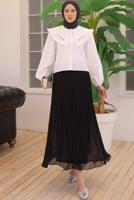 Vêtements hijab BLANC TUNIQUE CHEMISE AVEC BIJOU T 0702