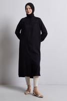 Vêtements hijab NOIR TUNIQUE LONGUE T 0716