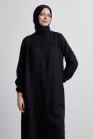 Vêtements hijab NOIR TUNIQUE LONGUE T 0716