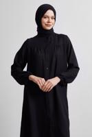 Vêtements hijab NOIR TUNIQUE LONGUE T 0716