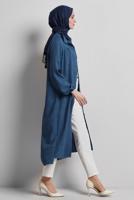 Vêtements hijab BLEU MARINE TUNIQUE LONGUE T 0716