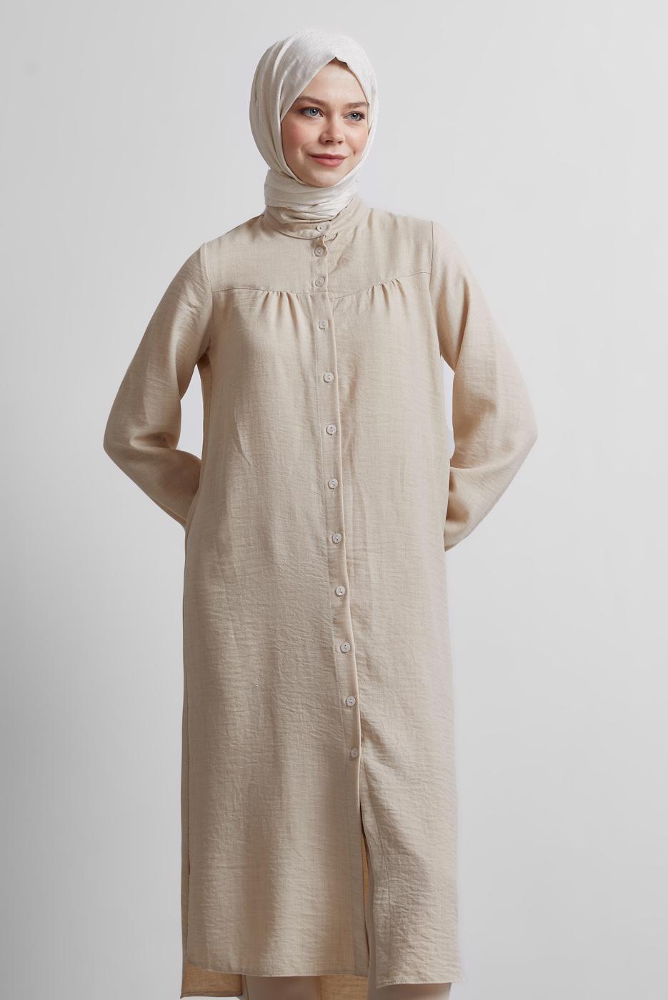 Hijab clothing BEIGE LONG TUNIC T 0716