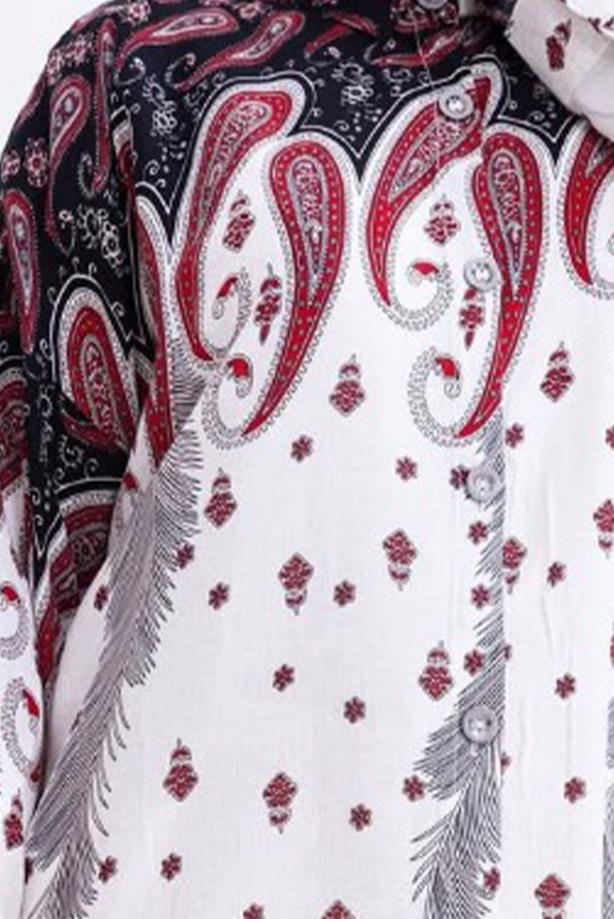 Vêtements hijab NOIR TUNIQUE EN COTON À MOTIFS T 1966 - TRENDTESETTÜR