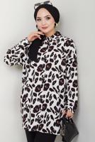 Vêtements hijab NOIR TUNIQUE À MOTIFS EN COTON T 1986