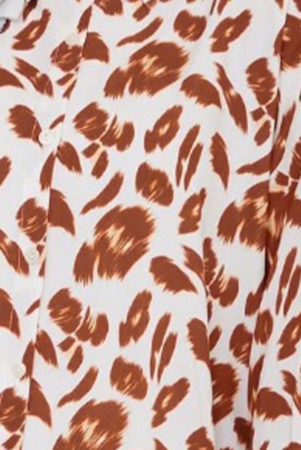 Vêtements hijab BRUN TUNIQUE À MOTIFS EN COTON T 1986 - TRENDTESETTÜR