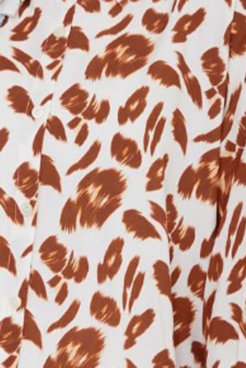 Vêtements hijab BRUN TUNIQUE À MOTIFS EN COTON T 1986