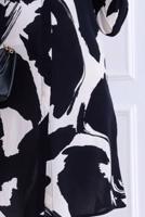 Tesettür giyim SİYAH DESENLİ PAMUKLU GÖMLEK TUNİK T 2773