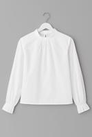 Tesettür giyim BEYAZ MANŞETLERİ LASTİKLİ TUNİK T 3513