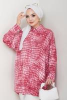 Vêtements hijab FUCHSIA TUNIQUE À MOTIFS EN COTON T 4046