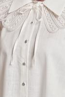 Tesettür giyim EKRU PAMUKLU GÖMLEK TUNİK T 4122