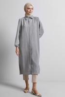 Vêtements hijab GRIS TUNIQUE LONGUE T 4716