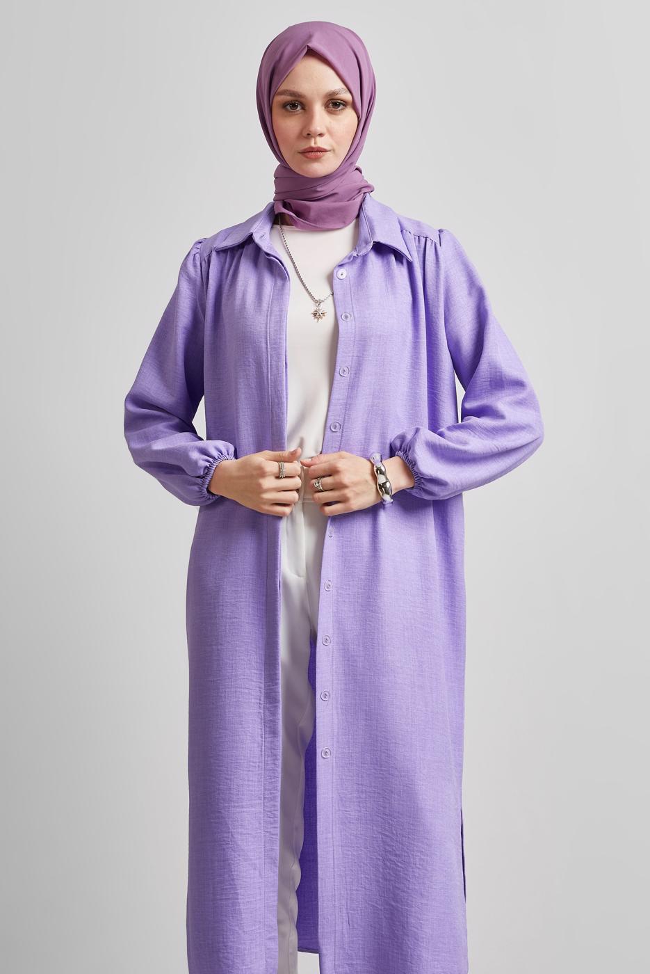 Vêtements hijab POURPRE TUNIQUE LONGUE T 4716
