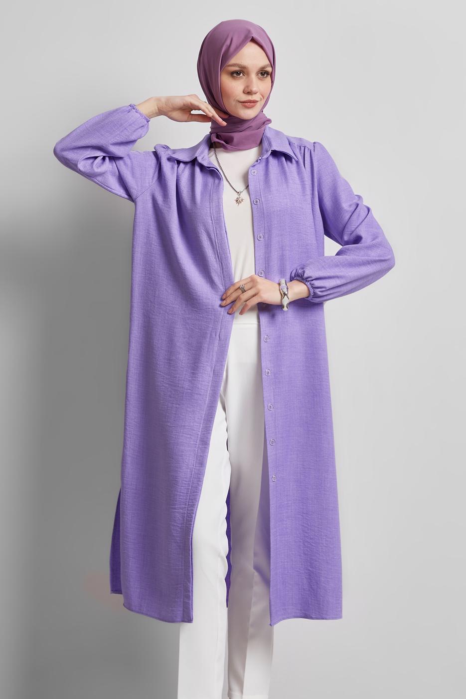 Vêtements hijab POURPRE TUNIQUE LONGUE T 4716