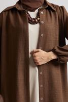 Vêtements hijab BRUN TUNIQUE LONGUE T 4716