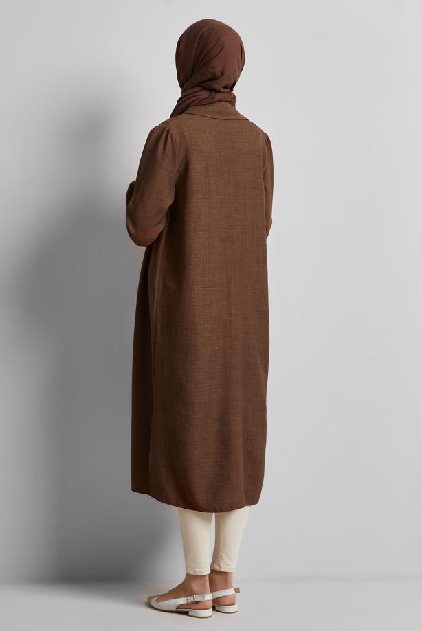 Vêtements hijab BRUN TUNIQUE LONGUE T 4716 - TRENDTESETTÜR