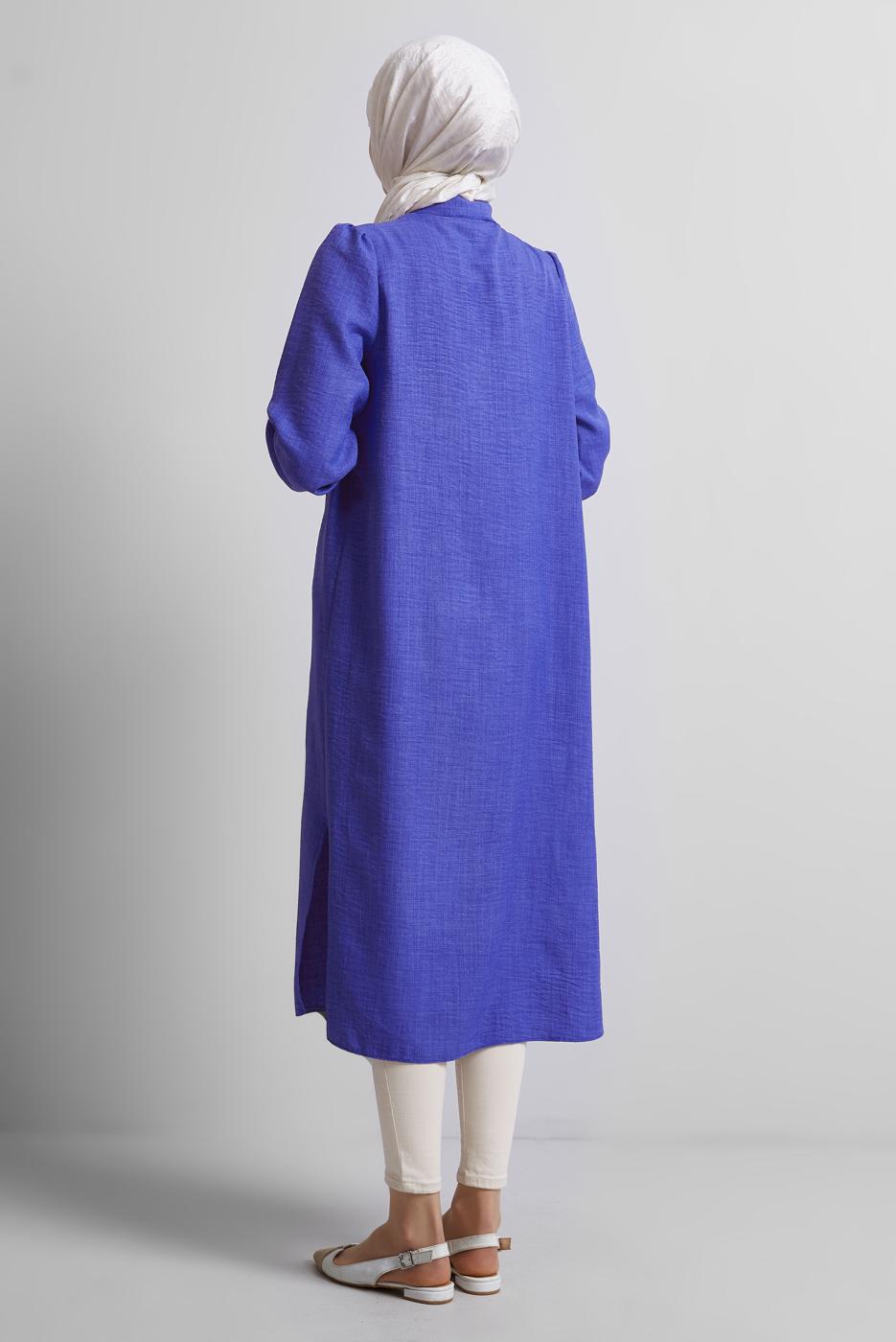 Vêtements hijab BLEU MARINE TUNIQUE LONGUE T 4716