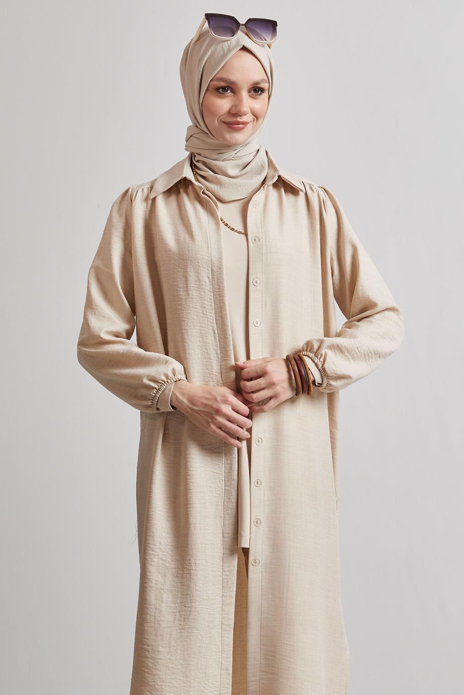 Vêtements hijab BEIGE TUNIQUE LONGUE T 4716
