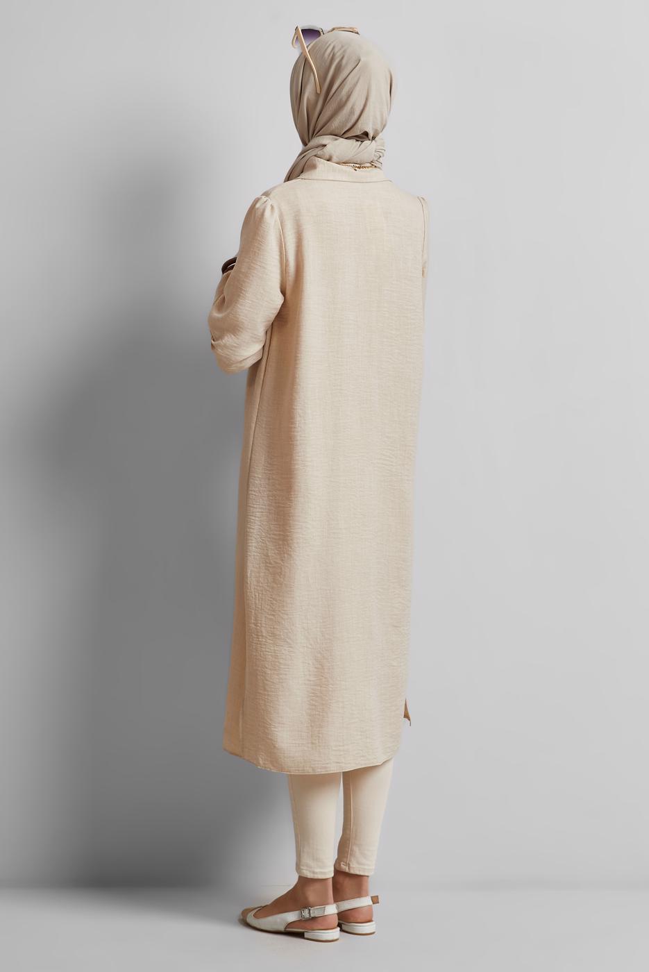 Vêtements hijab BEIGE TUNIQUE LONGUE T 4716