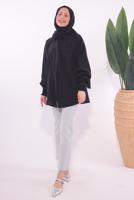 Tesettür giyim SİYAH GÖMLEK TUNİK T 4800