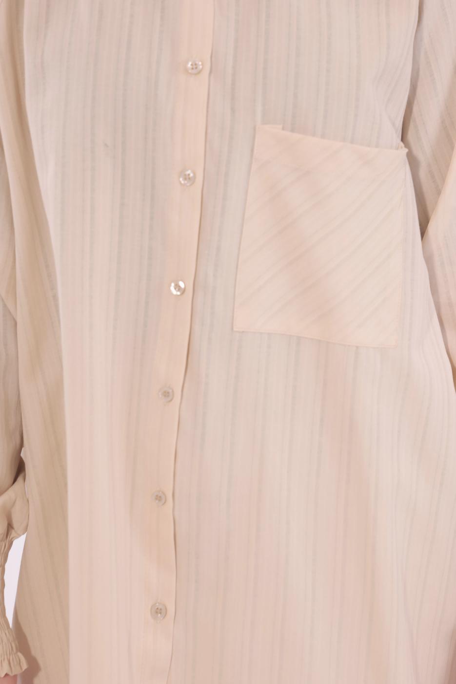 Tesettür giyim BEJ GÖMLEK TUNİK T 4800