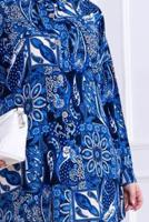 Tesettür giyim LACİVERT PAMUKLU DESENLİ GÖMLEK T 4828