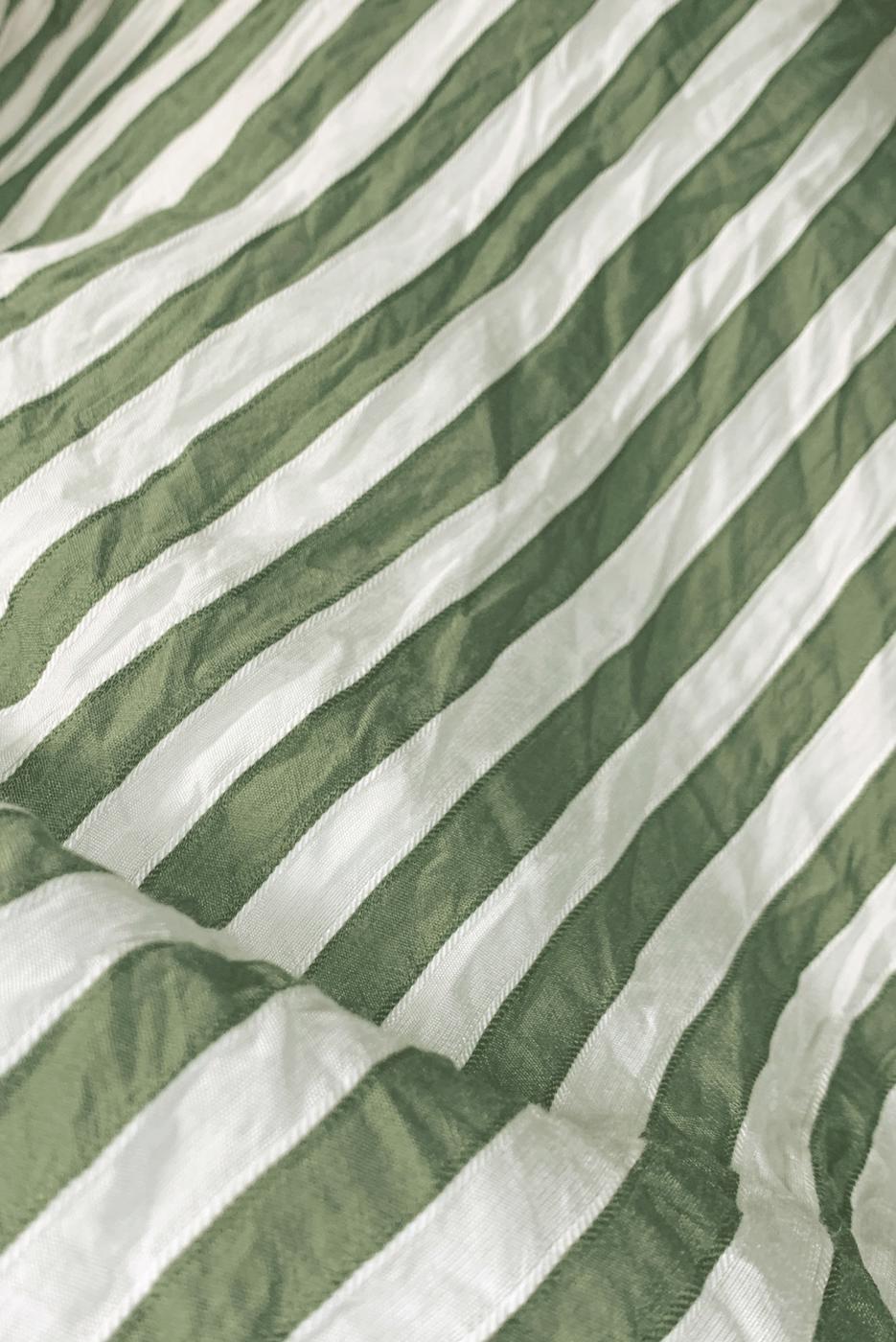 Tesettür giyim HAKİ KEMERLİ ÇİZGİLİ GÖMLEK TUNİK T 5474