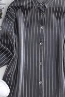 Vêtements hijab GRIS TUNIQUE CHEMISE À RAYURES T 7398