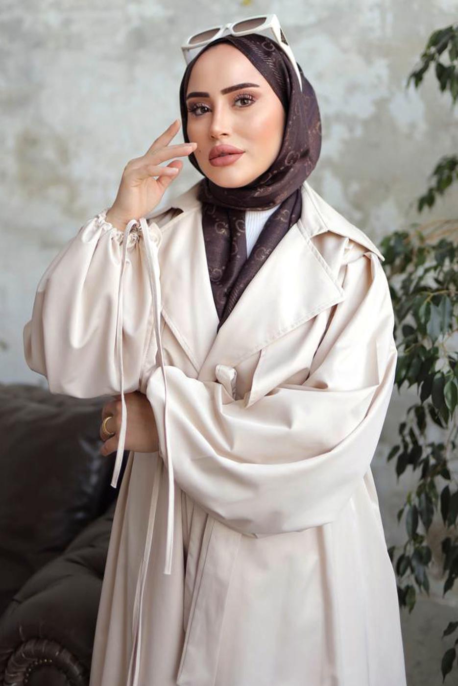 Vêtements hijab BEIGE TRENCH-COAT CEINTURÉ T 25842