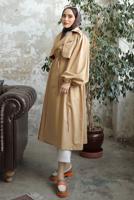 Vêtements hijab BRUN TRENCH-COAT CEINTURÉ T 25842