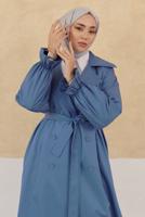 Vêtements hijab BLEU TRENCH-COAT CEINTURÉ T 35832