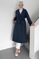 Vêtements hijab BLEU MARINE TRENCH-COAT CEINTURÉ T 78852