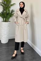 Vêtements hijab BEIGE TRENCH CEINTURÉ T 8126