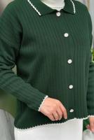 Tesettür giyim YEŞİL TRİKO HIRKA T 0751