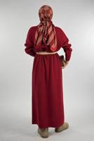 Vêtements hijab ROUGE BORDEAUX ROBE EN MAILLE T 00381