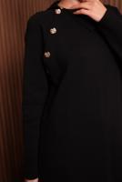 Tesettür giyim SİYAH TRİKO ELBİSE T 0307