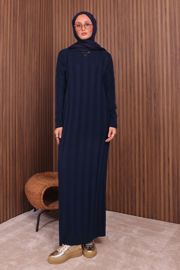 Tesettür giyim  TRİKO ELBİSE T 0507