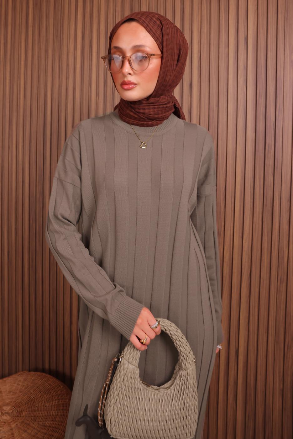 Vêtements hijab VISON ROBE EN MAILLE T 0507